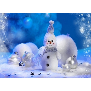 Snowman Snowflake Christmas Photo Backdrop Party Decoration Prop Photography Background
