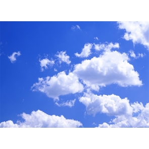 Blue Sky White Cloud Backdrop Photo Booth Photography Background Decoration Prop