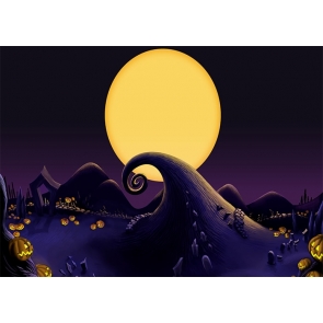 Nightmare Before Christmas Backdrop Pumpkin Halloween Party Photography Background