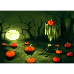 Scary Red Pumpkin Ghost Halloween Stage Backdrop Prop Photo Booth Photography Background Decoration Prop