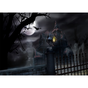 Scary Dark Castle Halloween Backdrop Stage Decoration Prop Photo Booth Photography Background