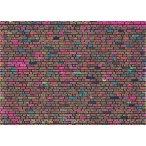 Personalise Colorful Wall Brick Backdrop Studio Photo Booth Video Photography Background