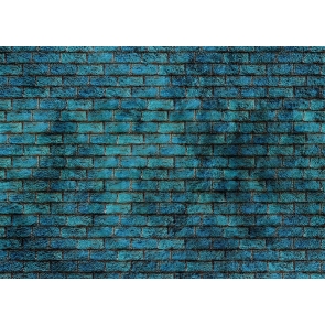 Personalise Blue Wall Brick Backdrop Decoration Prop Studio Photo Booth Video Photography Background