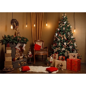 Christmas Tree Backdrop Party Decoration Prop Photo Booth Photography Background