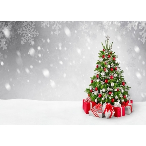 Snowflake Christmas Tree Backdrop Party Decoration Prop Background