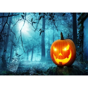 Scary Forest Pumpkin Theme Halloween Party Backdrop Decoration Prop Background