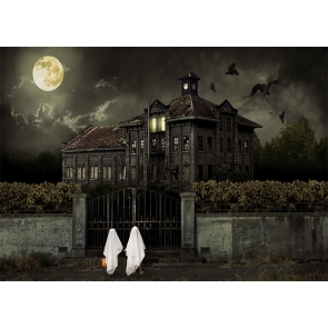 In The Full Moon Terrifying Castle Halloween Party Backdrop Decoration Prop Background