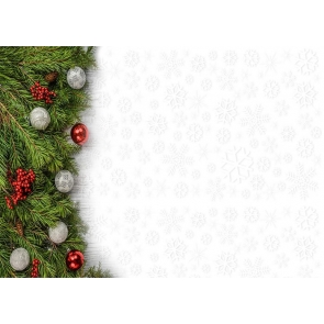 Christmas Tree Leaf White Snowflake Christmas Party Backdrop Decoration Photography Background