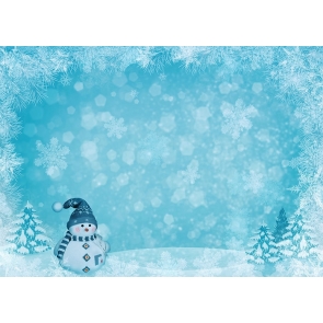 Small Snowman Snowflake Backdrop Christmas Party Decoration Photography Background