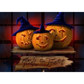 Trick Or Treat Pumpkin Theme Halloween Picture Backdrop Party Photography Background
