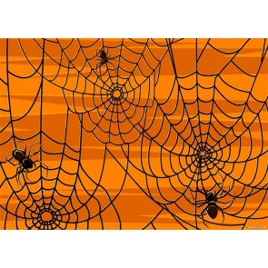 Black Spider Web Around Halloween Party Backdrop Photography Background