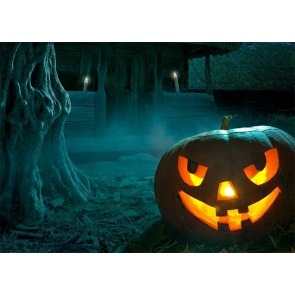 Terror Dark Night Scary Pumpkin Halloween Party Backdrop Studio Photography Background
