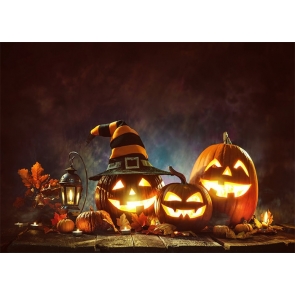 On The Wood Board Pumpkin Halloween Party Backdrop Studio Photography Background