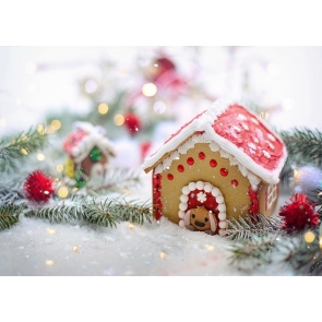 Gingerbread House Christmas Party Backdrop Stage Photography Background