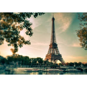 Summer Paris Eiffel Tower Backdrop Party Studio Photography Background