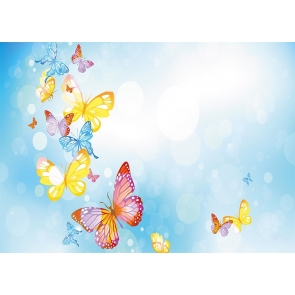 Colorful Butterfly Backdrop Baby Shower Birthday Party Photography Background