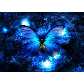 Personalized Darky Blue Butterfly Wings Backdrop Party Studio Photography Background