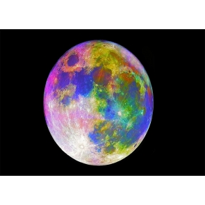 Colorful Large Full Moon Backdrop Party Stage Studio Photography Background