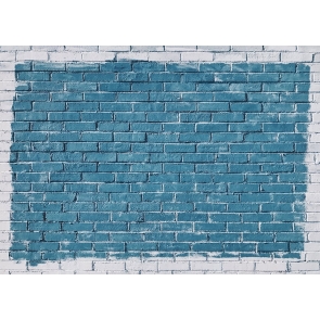 Outer Ring Grey Middle Blue Brick Wall Backdrops Studio Party Photography Background