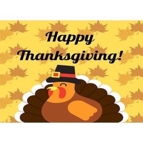 Cartoons Turkey Theme Happy Thanksgiving Backdrop Party Photography Background