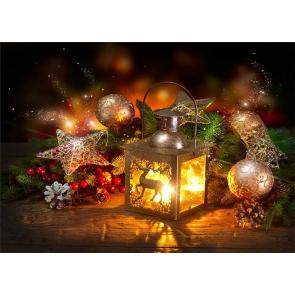 Retro Candlelight Christmas Photo Backdrop Party Photography Background