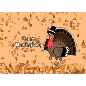 Cartoons Turkey Theme Thanksgiving Backdrop Party Stage Photography Background