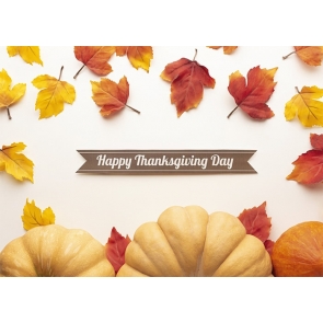 Maple Leaf Pumpkin Theme Happy Thanksgiving Day Party Backdrop Photography Background