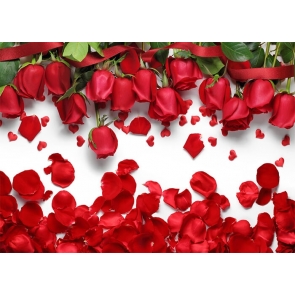 Red Rose Valentines Day Backdrop Wedding Photography Background