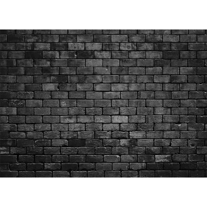 Retro Black Brick Wall Background Studio Photography Backdrop