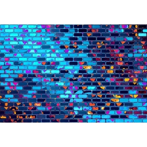 Personalized Colorful Brick Wall Backdrop Studio Video Photography Background