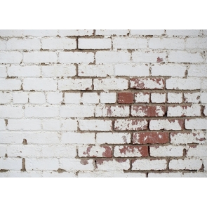 Retro White Wall Brick Backdrop Studio Photography Background 