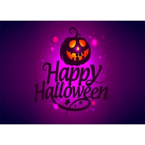 Pumpkin Theme Purple Happy Halloween Backdrop Party Photography Background
