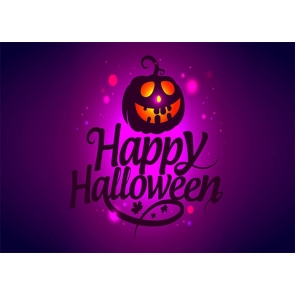 Pumpkin Theme Purple Happy Halloween Backdrop Party Photography Background