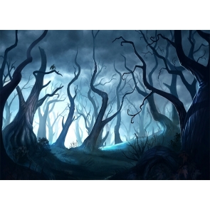 Fear Scary Forest Halloween Backdrop Stage Studio Party Background