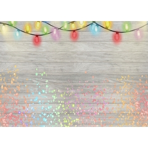 Personalized Fairy Light Wood Wall Backdrop Party Background