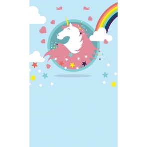 Rainbow Star Baby Photo Background Unicorn Backdrop