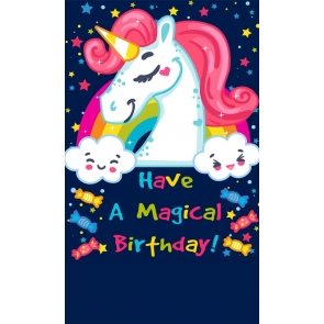  Attractive Fashion Baby Birthday Party Unicorn Backdrop 