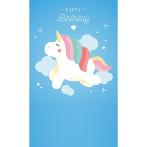 Unicorn Backdrop Baby Birthday Party Background Props