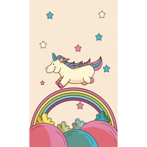 Rainbow Bridge Star Unicorn Backdrop Baby Photo Background