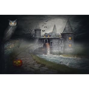 Mysterious Stone Castle Halloween Backdrop Stage Party Background  Decoration Prop