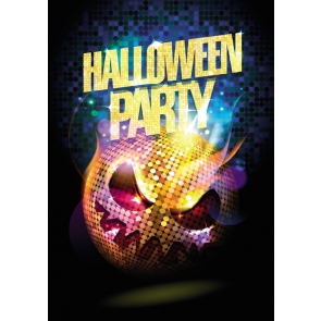 Scary Disco Flash Halloween Party Backdrop Stage Background  Decoration Prop
