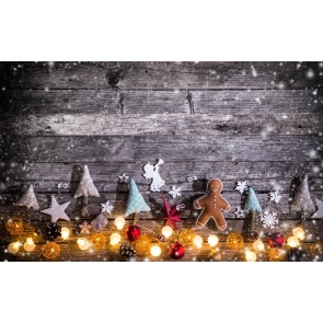 Wood Christmas Backdrop Stage Photography Background Decoration Prop