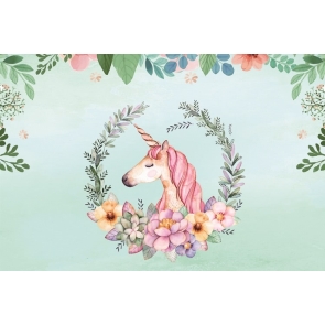 Baby Shower Happy Birthday Unicorn Backdrop Studio Photography Background Decoration Prop