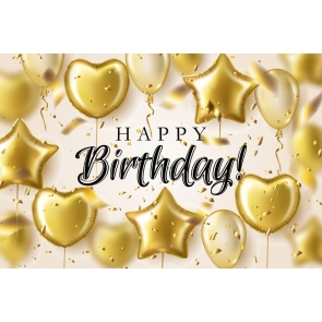 Gold Balloons Happy Birthday Party Photography Backgrounds and Props