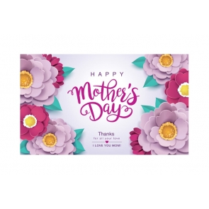 3D Fresh Flowers Around Mother's Day Backdrop Photo Booth Background