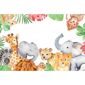 Wild Safari Theme Kid Baby Shower Happy Birthday Party Studio Photography Background Decorations Prop