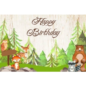 Wild Safari Theme Children Boy Happy Birthday Party Photography Background Decorations Prop