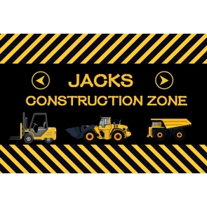 Jacks Construction Zone Theme Boy Birthday Baby Shower Party Backdrop Photography Background Decoration Prop