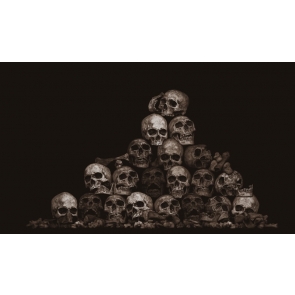 Terrifying Skeleton Skull Halloween Party Backdrop Photography Background Decoration Prop