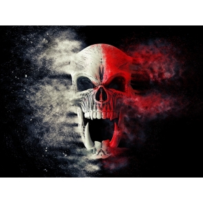 Terrifying Unique Skeleton Skull Halloween Backdrop Stage Photography Background Decoration Prop